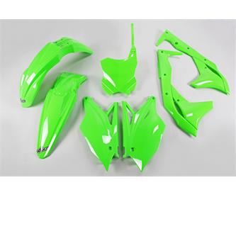 kit plastiche kawasaki kx 250 f 18 19 colore verde fluo