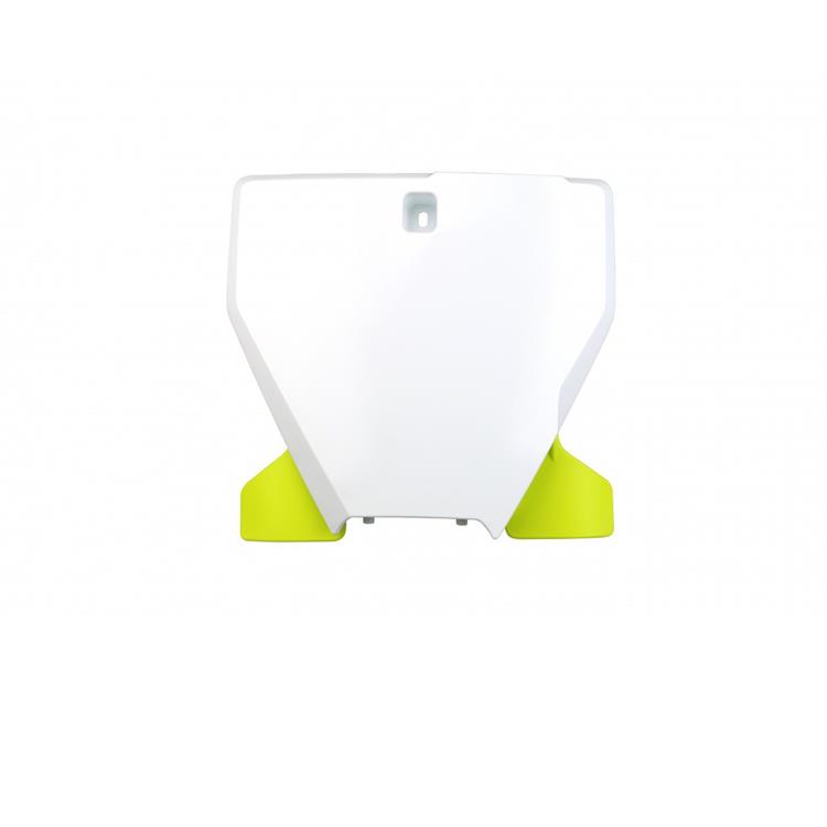 Tabella portanumero anteriore Husqvarna 125 TC (2019) Bianco e Giallo fluo