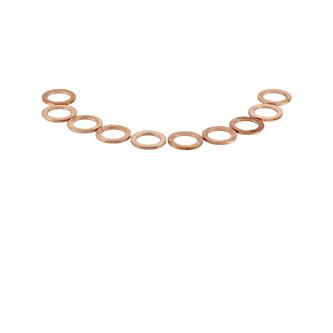 rondelle in rame10mm x 16mm x 15mm sacchetto da 10 pezzi