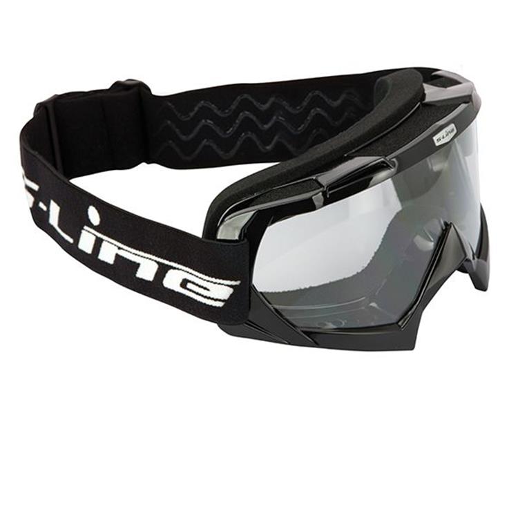Mascherina S-line modello ECO Nero lucida, con lente chiara