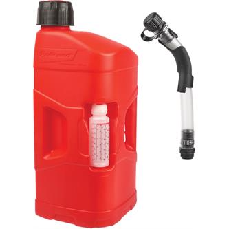 tanica carburante 20 l con tubo ad arresto automatico polisport rossa