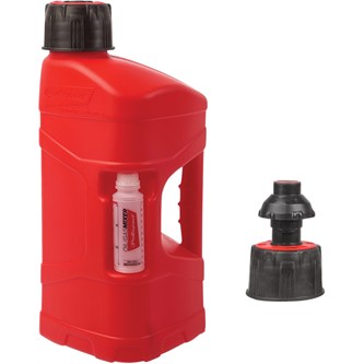 tanica carburante 10l con beccuccio ad arresto automatico polisport rossa