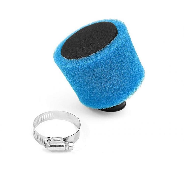 Filtro Aria pit bike 45 mm storto Blu