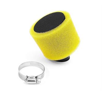 filtro aria pitbike 38 mm storto giallo