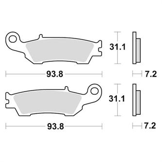 pastiglie nissin yamaha yz 250 2008 2021 anteriori race