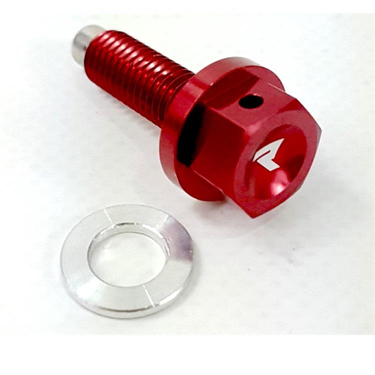 Tappo scarico olio magnetico Suzuki RMZ 250 (13-24) rosso