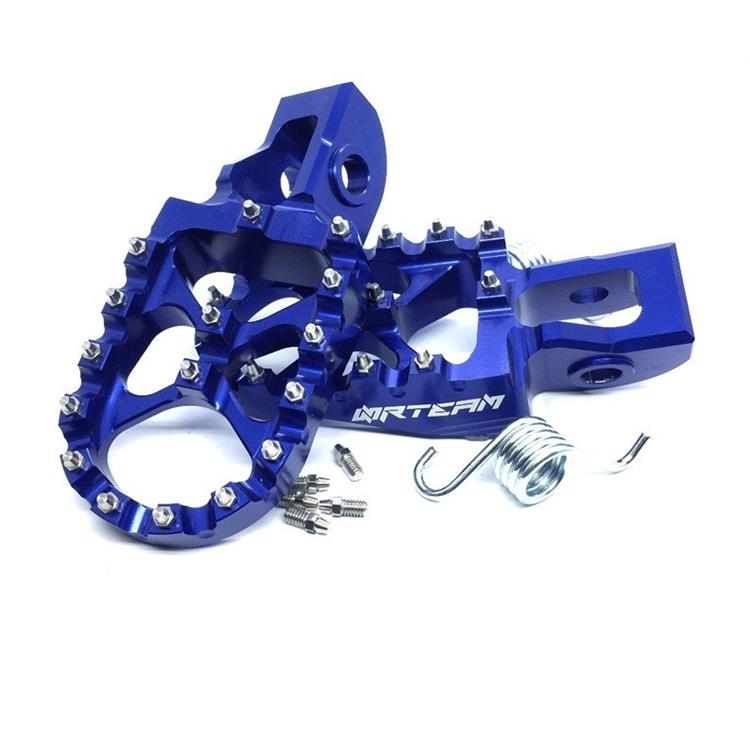 Coppia pedane in ergal Honda CR 125 (95-99) blu