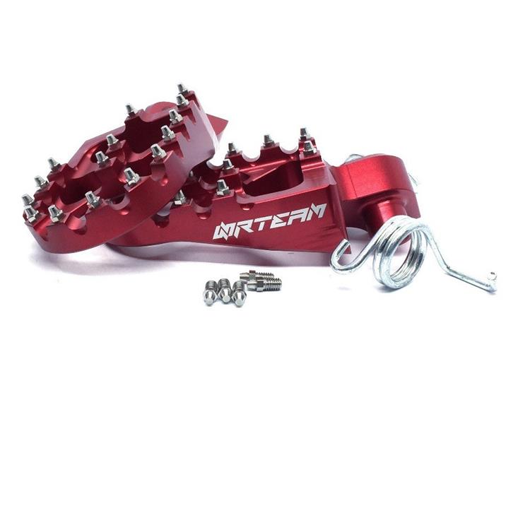 Coppia pedane in ergal Honda CRF 450 X (05-16) rosse