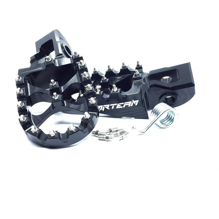 Coppia pedane in ergal KTM 125 SX (98-15) nere