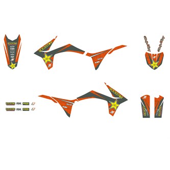 kit grafiche ktm 250 exc f 12 13 rockstar energy