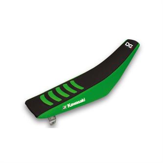 copertina sella blackbird double grip 3 verde nera kawasaki kx 85 01 13