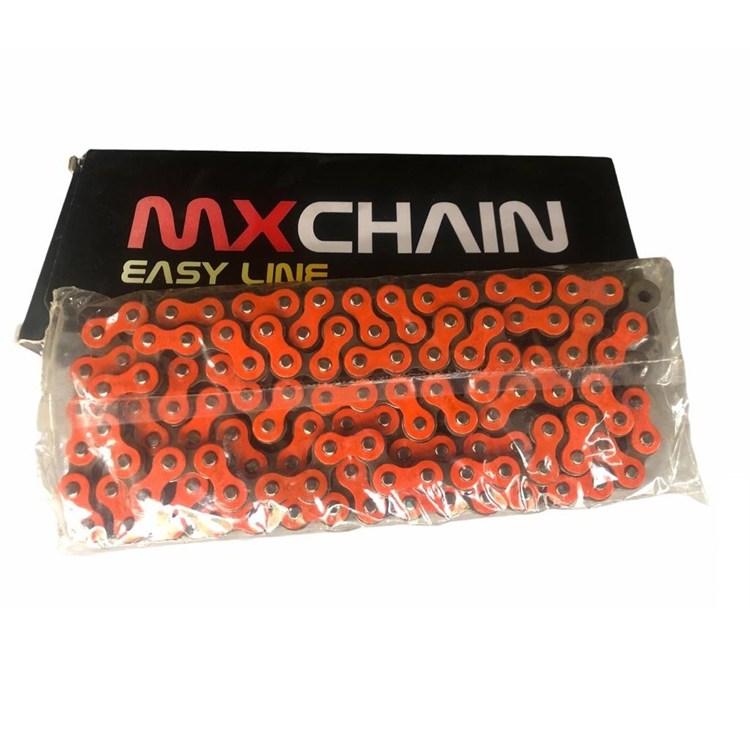 Catena MX CHAIN 520 cross senza o-ring 120 maglie - Arancione