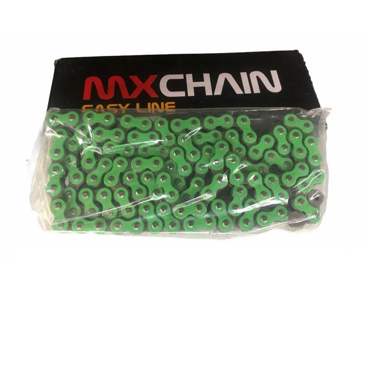 Catena MX CHAIN 520 cross senza o-ring 120 maglie - verde