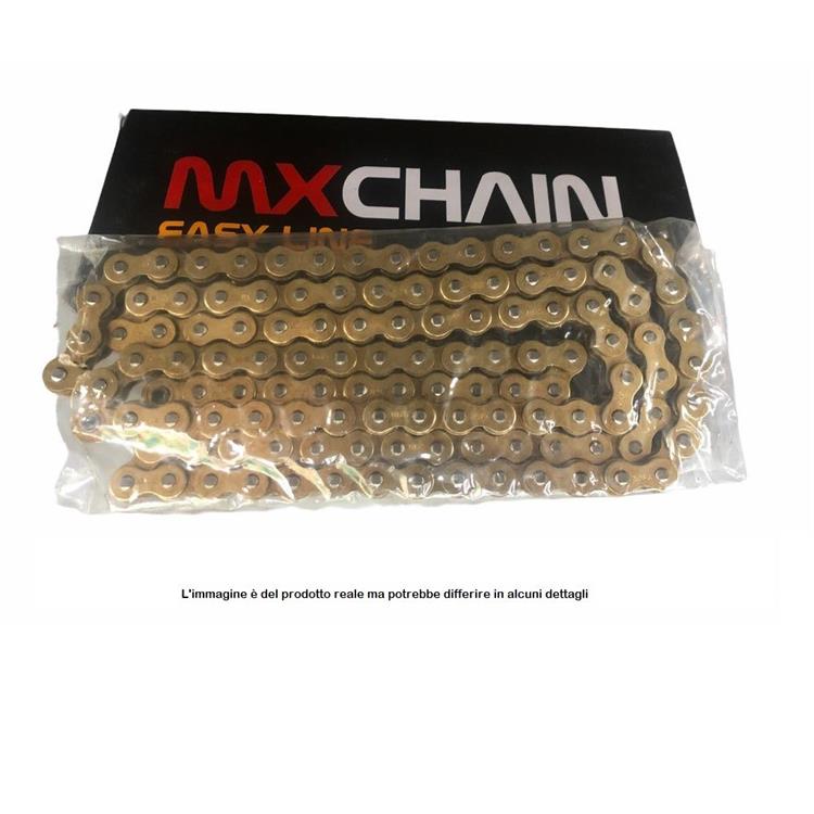 Catena MX CHAIN 520 enduro con x-ring 120 maglie - oro