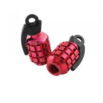 coppia tappi valvola granata rossi