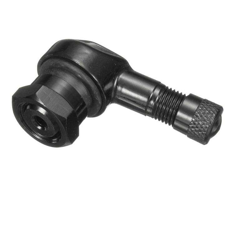 Valvola 90° alluminio M10 Nero Race