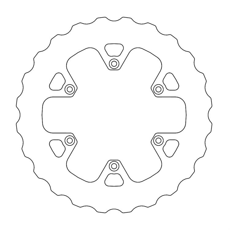 Disco freno Moto Master Nitro Kawasaki KX 450 F (2019-2023) posteriore pieno