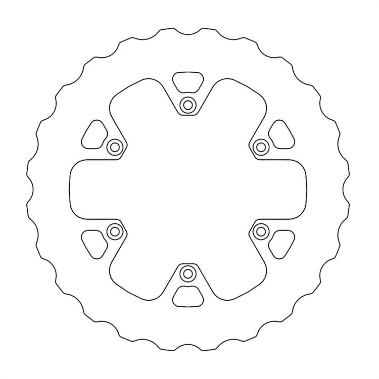 Disco freno Moto Master Nitro Yamaha YZ 250 (2002-2018) posteriore pieno