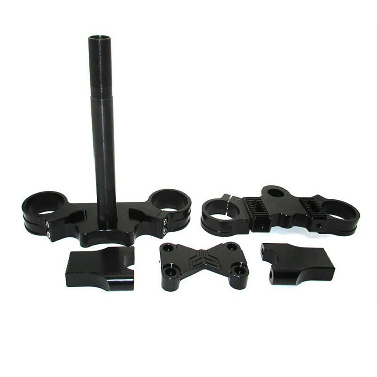 Piastre Sterzo pit bike 45/48 Interasse 165 CNC Nero riser 28 mm