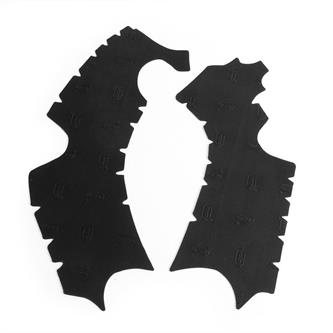 paratelaio adesivo in gomma vibram per kawasaki kx 250 f 13 20 nero