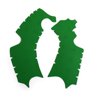 paratelaio adesivo in gomma vibram per kawasaki kx 250 f 13 20 verde