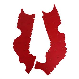 paratelaio adesivo in gomma vibram per honda crf 250r 18 19 rosso