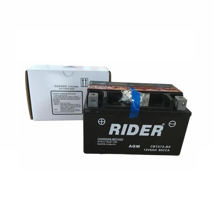 Batteria Rider CBTX7ABS KYMCO Agility 4T Carry R12 125cc 2009-2016 (Yuasa code YTX7A-BS)