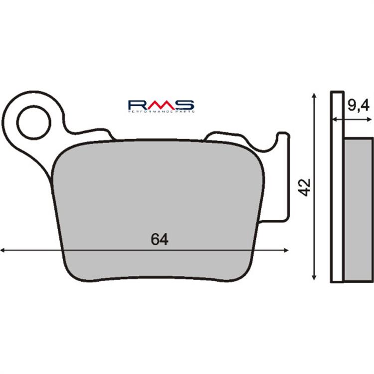 Pastiglie ceramiche RMS Husqvarna 250 TC (04-22) posteriori 