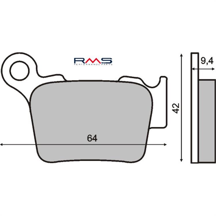 Pastiglie ceramiche RMS Husqvarna 250 TE (2006-2022) posteriori 