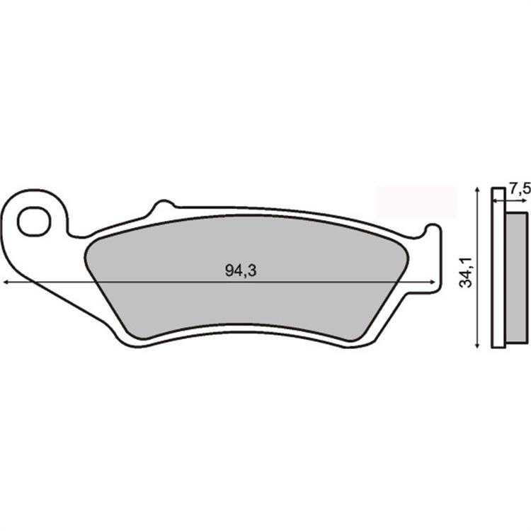 Pastiglie ceramiche RMS Beta RR 520 (10-11) anteriori 