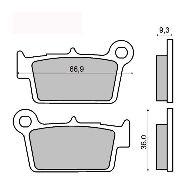 Pastiglie ceramiche RMS Beta RR 250 (13-22) posteriori 