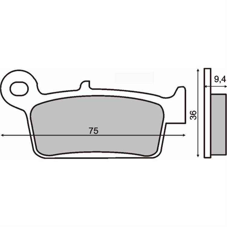 Pastiglie ceramiche RMS Yamaha YZ 125 (1998-2002) posteriori