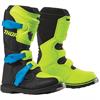 Stivali Bambino Cross Enduro THOR BLITZ XP Nero Giallo Fluo Azzurro in Stivali Motocross