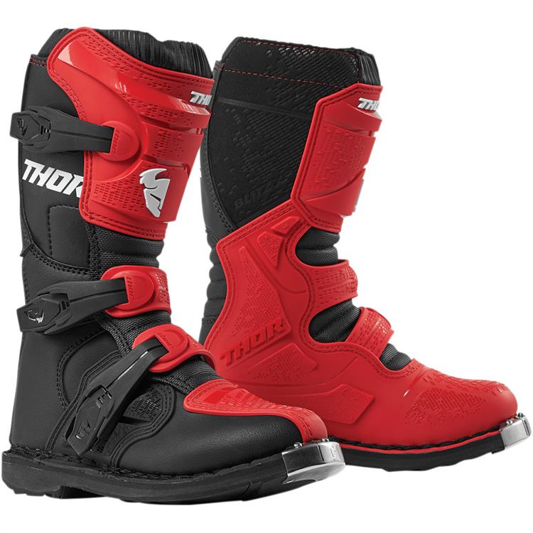 Stivali Bambino Cross Enduro THOR BLITZ XP Rosso Nero