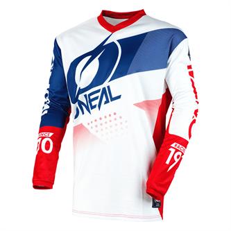 maglia adulto cross o neal element factor bianco blu rosso