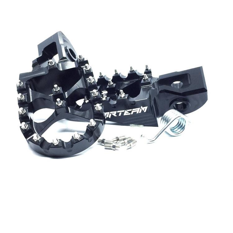 Coppia pedane in ergal KTM 85 SX (03-17) nere