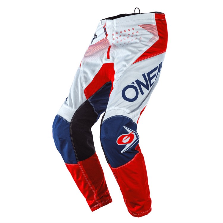 Pantaloni Cross Adulto O'NEAL ELEMENT FACTOR Bianco Blu Rosso