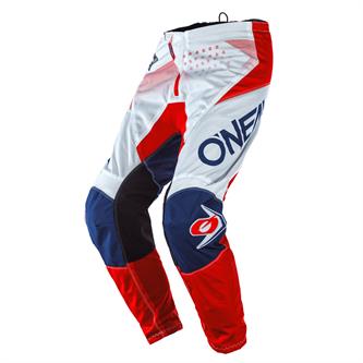 pantaloni adulto cross o neal element factor bianco blu rosso
