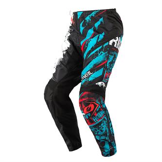 pantaloni ragazzo cross o neal element ride nero blu