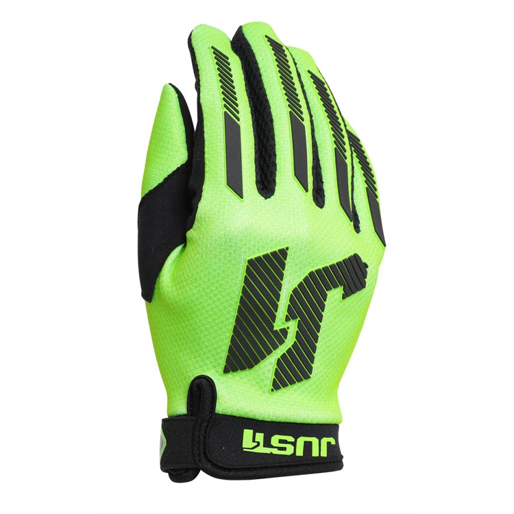 Guanti cross adulto JUST1 J-FORCE Verde Fluo Nero
