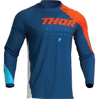 maglia cross bambino thor sector edge blu arancio