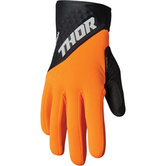 guanti cross adulto thor spectrum invernali arancio nero