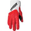 Guanti cross adulto THOR SPECTRUM Rosso Bianco in Abbigliamento