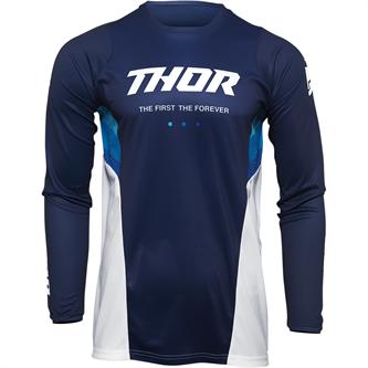 maglia cross adulto thor pulse react blu marino bianca