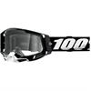 Mascherina 100% RACECRAFT 2.0 Nero Bianco - Lente chiara in Abbigliamento
