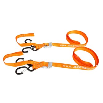 coppia cinghie fermamoto acerbis arancio