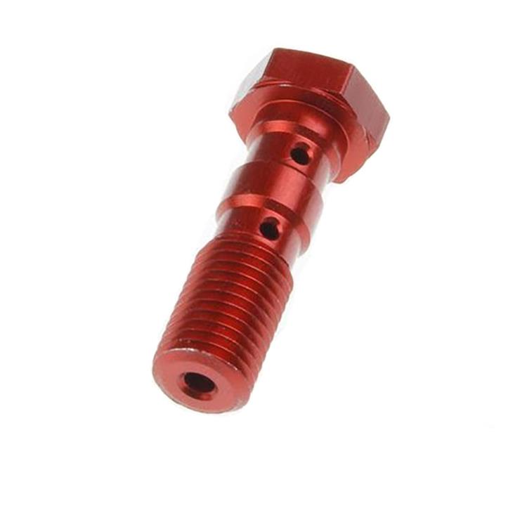 Raccordo doppio pinza/pompa M10x1.25 Rosso