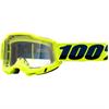 Mascherina 100% ACCURI 2 OTG per occhiali da vista - Giallo Fluo in Mascherine Motocross
