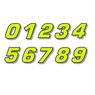 numero adesivo lime altezza 5 cm