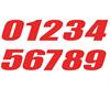 Numero adesivo rosso PVC Altezza 5cm in Numeri Adesivi